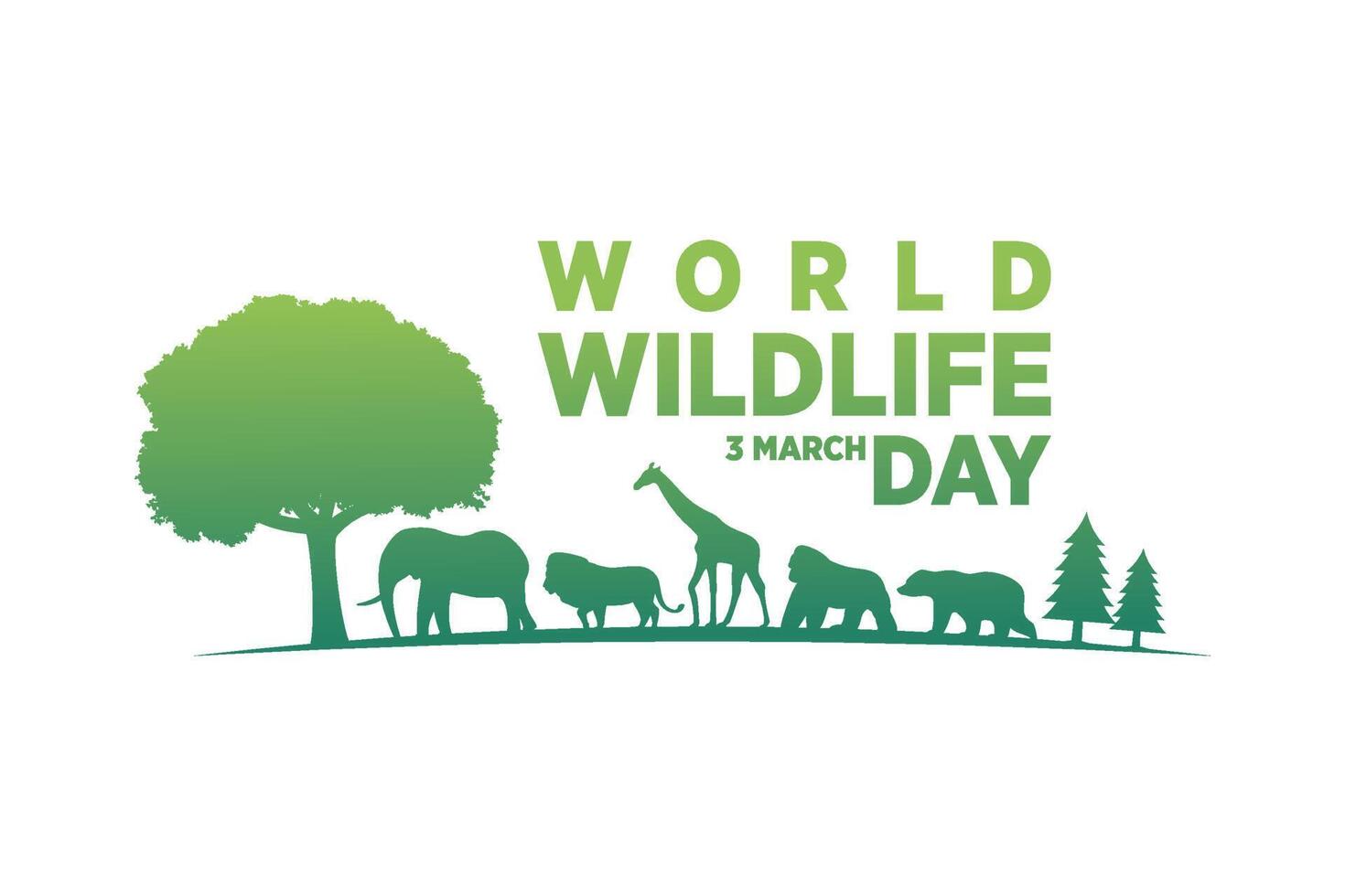March 3, World Wildlife Day Logo Design Template. Vector Illustration.