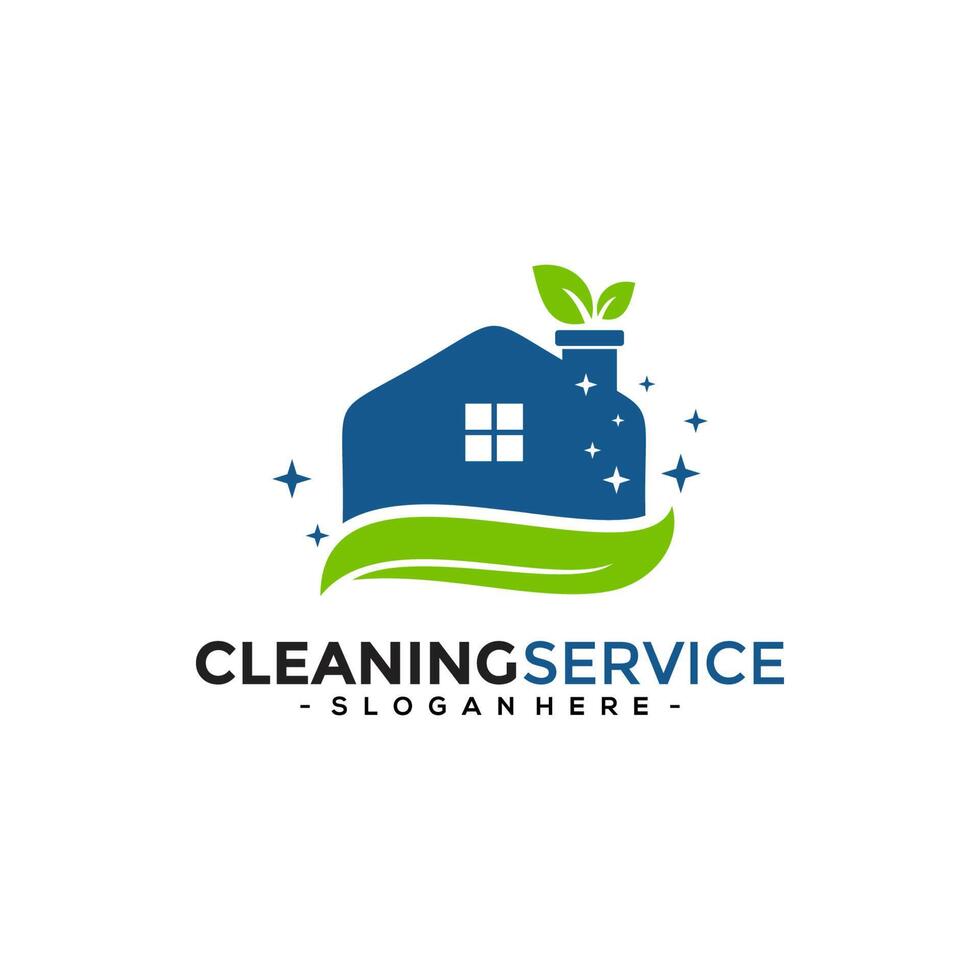 House Cleaning Service Logo Vector For Business. Creative Cleaning Logo Template Design.