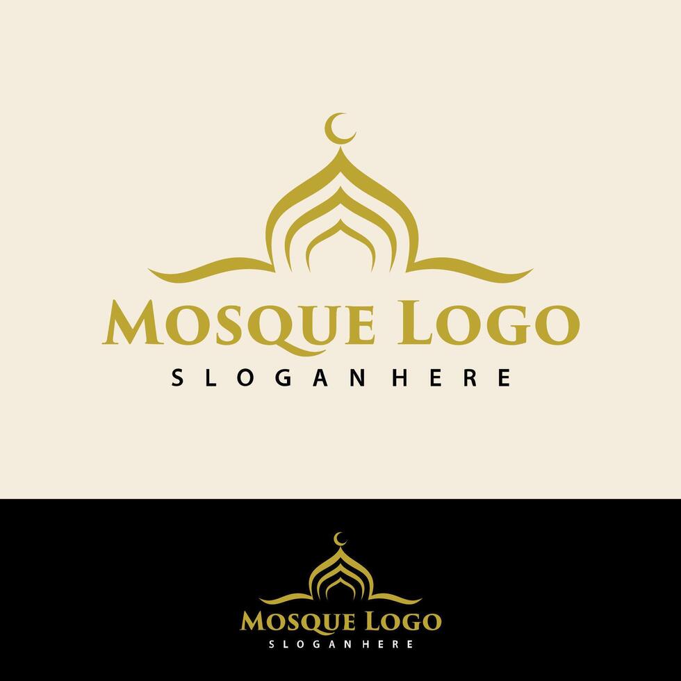 islámico logo vector, creativo musulmán diseño, sencillo mezquita logo diseño vector