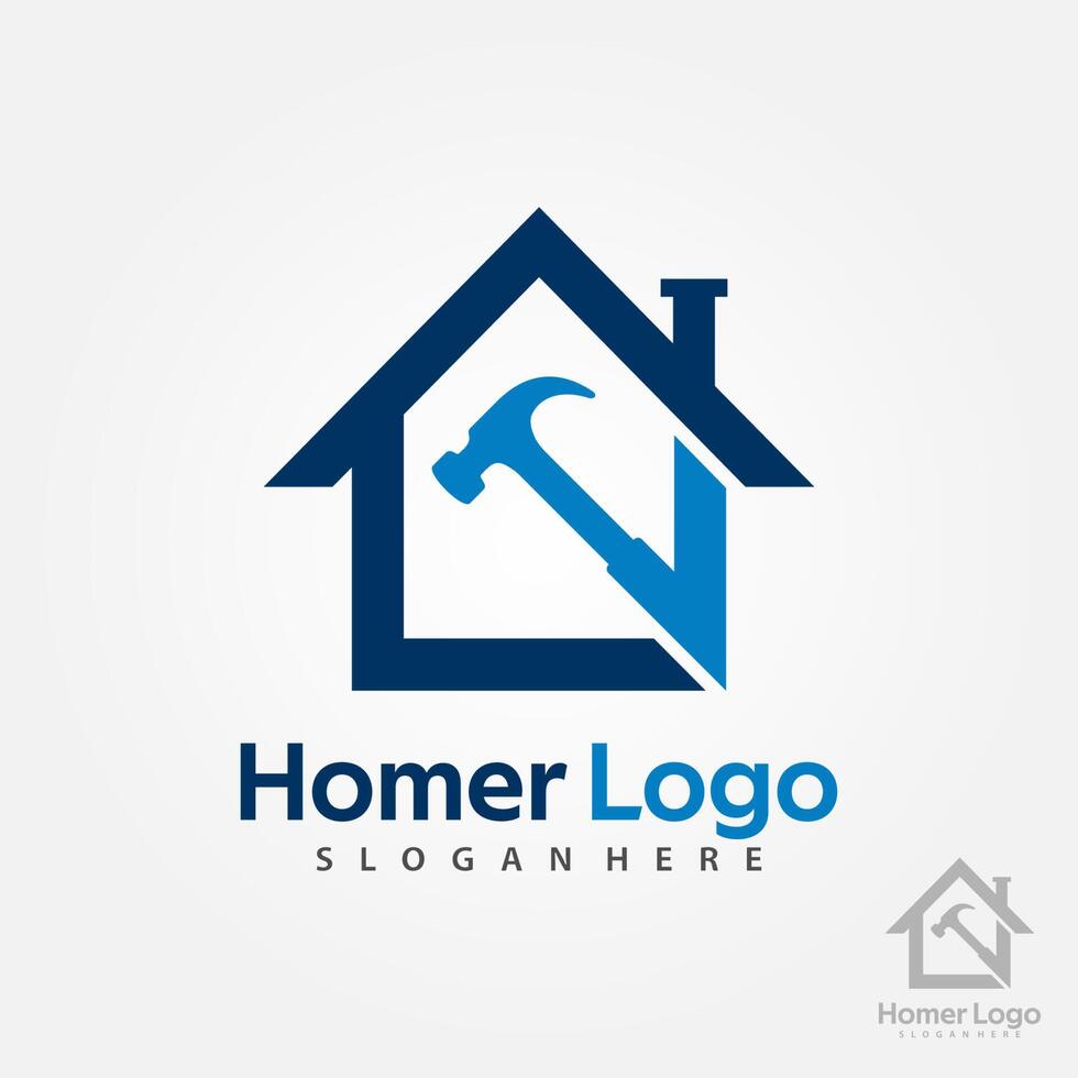 Home Construction Logo Design Template. House Building Store Logo Template vector
