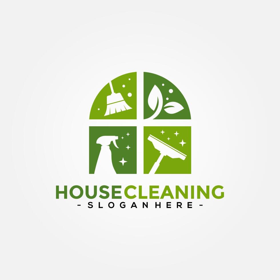 House Cleaning Logo Vector. Creative Cleaning Logo Template Design. vector