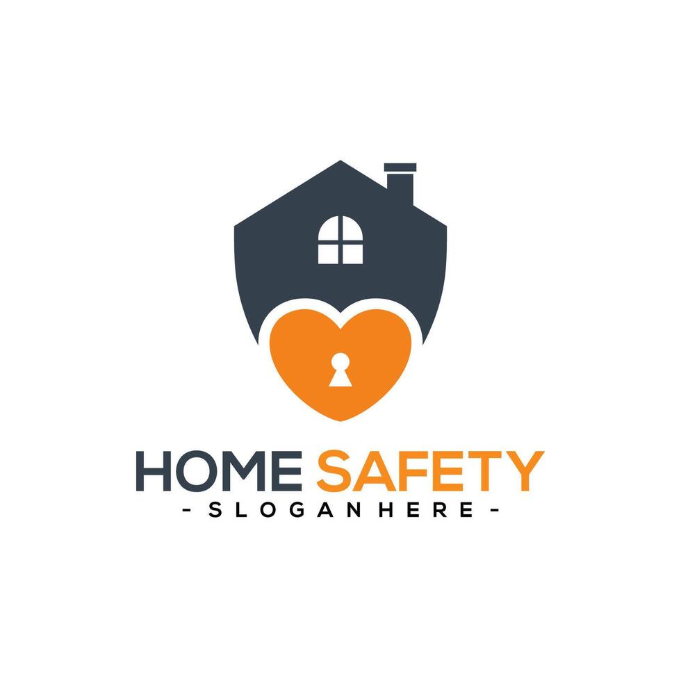 Home Safety Logo Template Design. vector