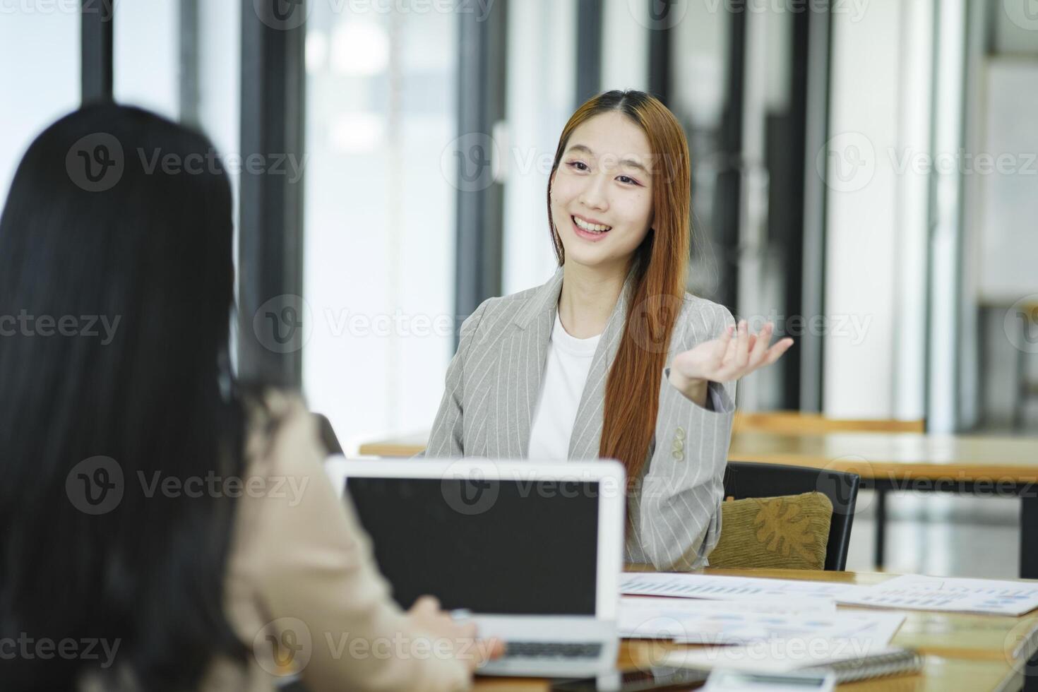 Business Colleagues in Discussion During Job Interview photo