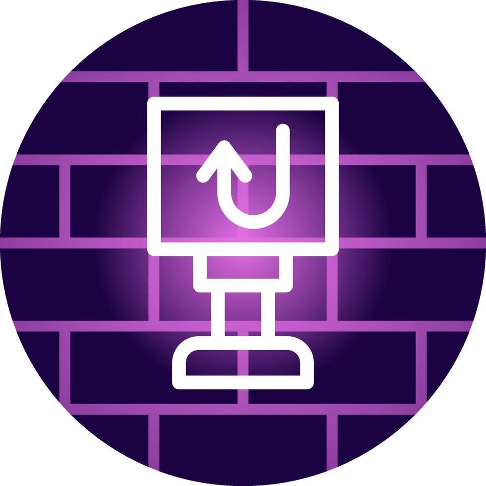 U Turn Creative Icon Design vector
