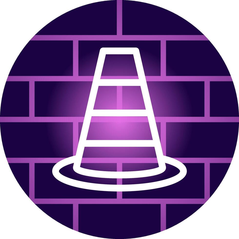 Traffic Cone Creative Icon Design vector
