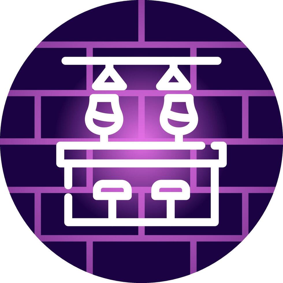 Bar Counter Creative Icon Design vector