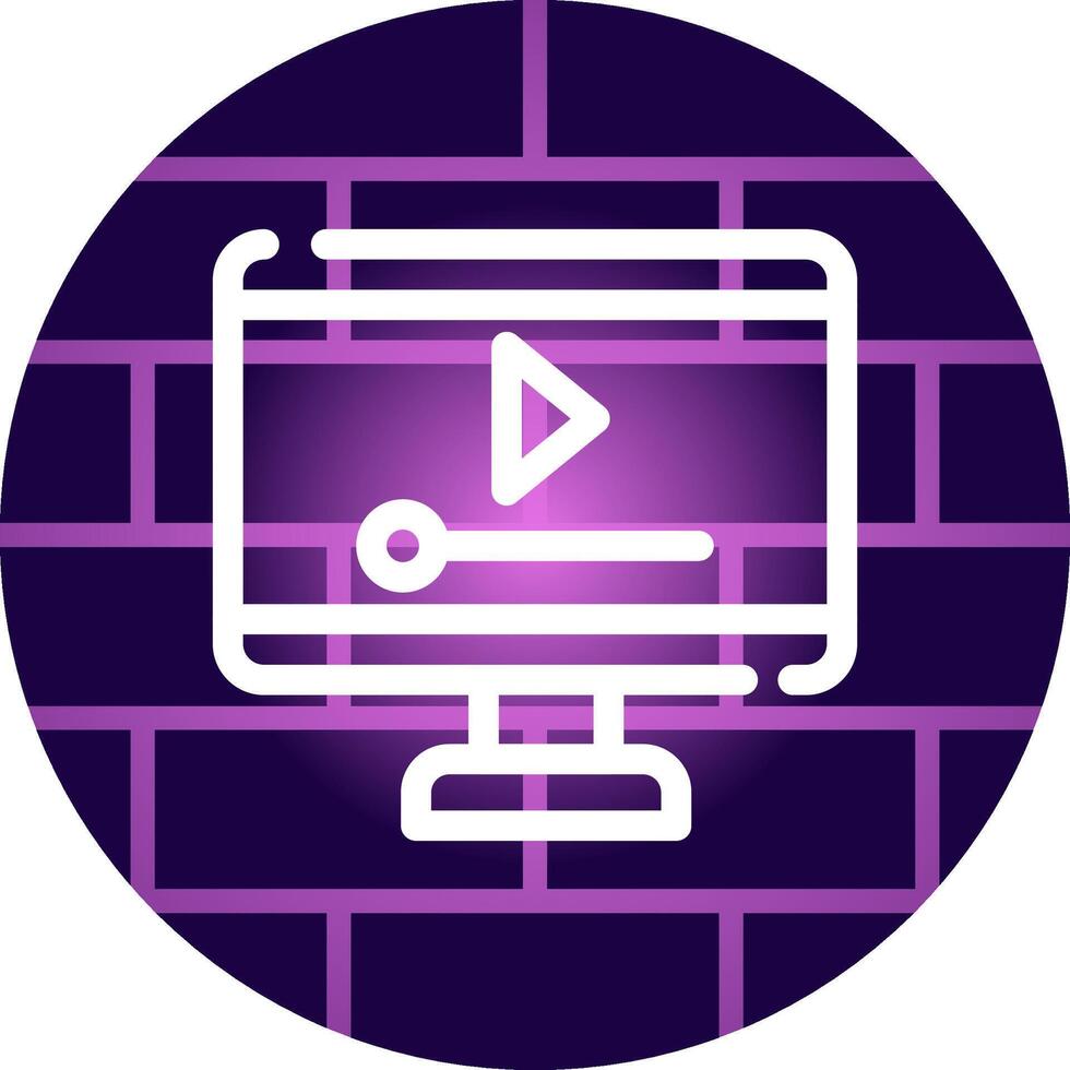 Video Player Creative Icon Design vector