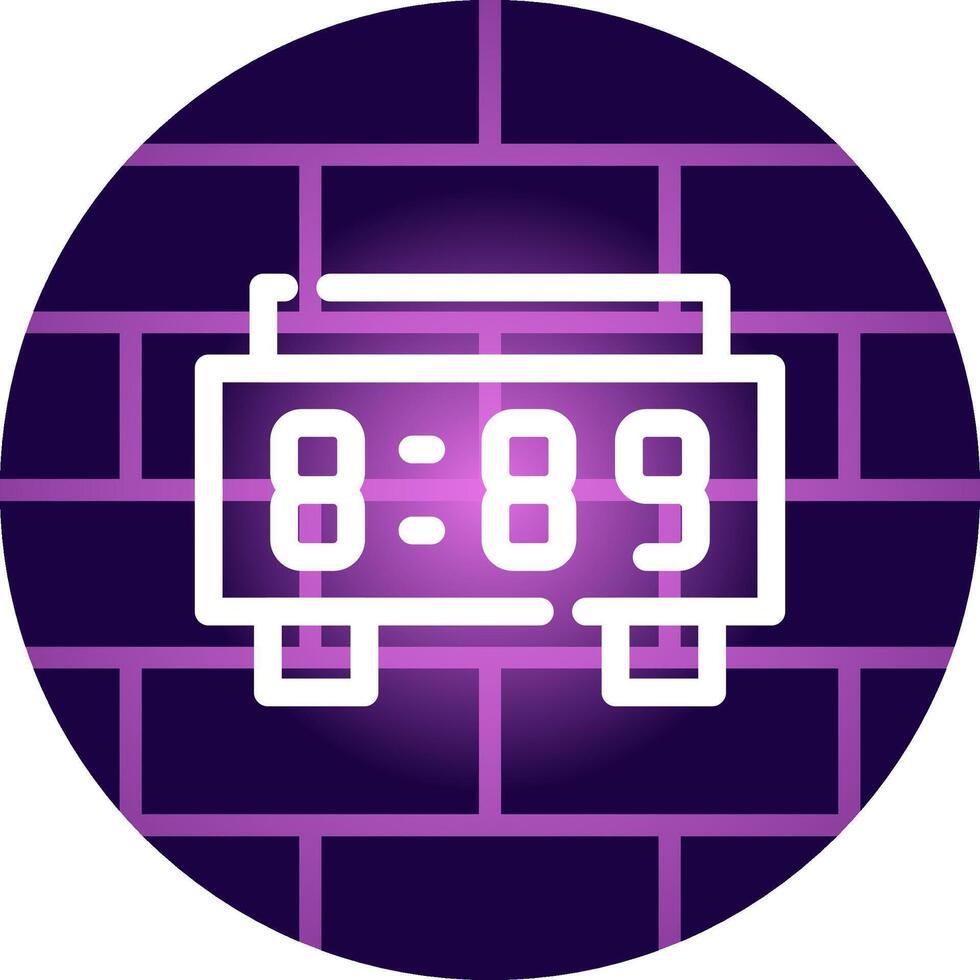 Digital Clock Creative Icon Design vector