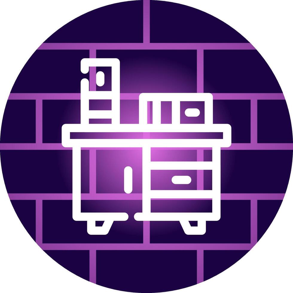 Bedside Table Creative Icon Design vector