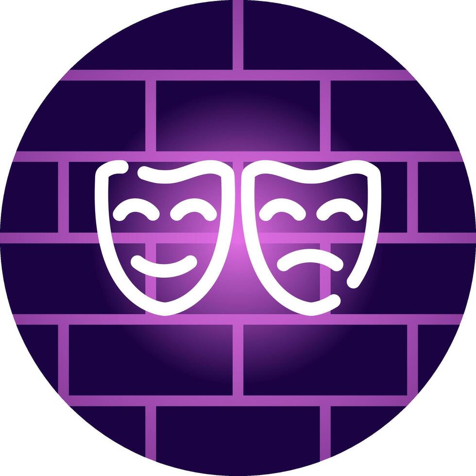 Theater Masks Creative Icon Design vector