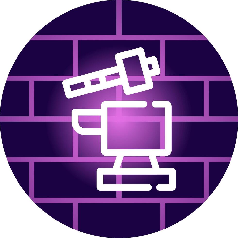 Hammer and anvil Creative Icon Design vector