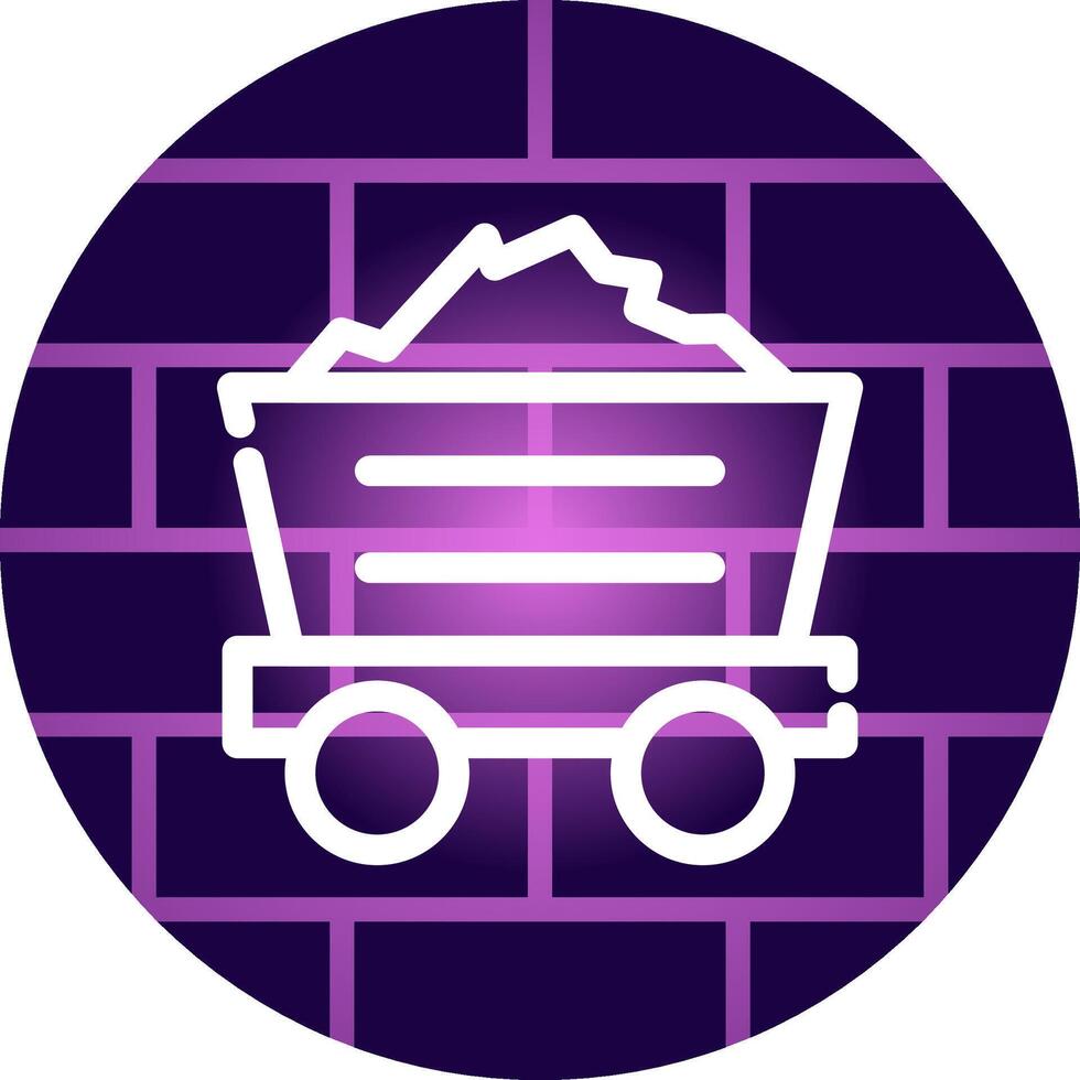 Mine Cart Creative Icon Design vector