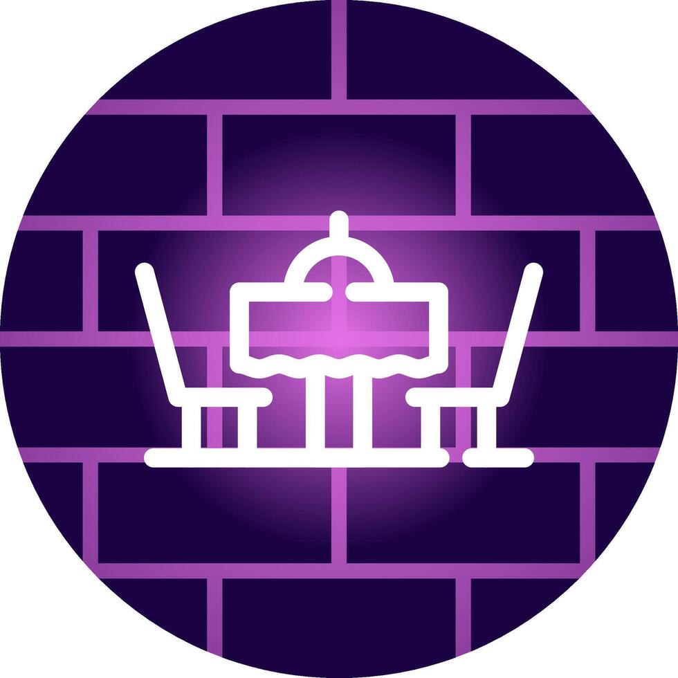 Dinner Table Creative Icon Design vector