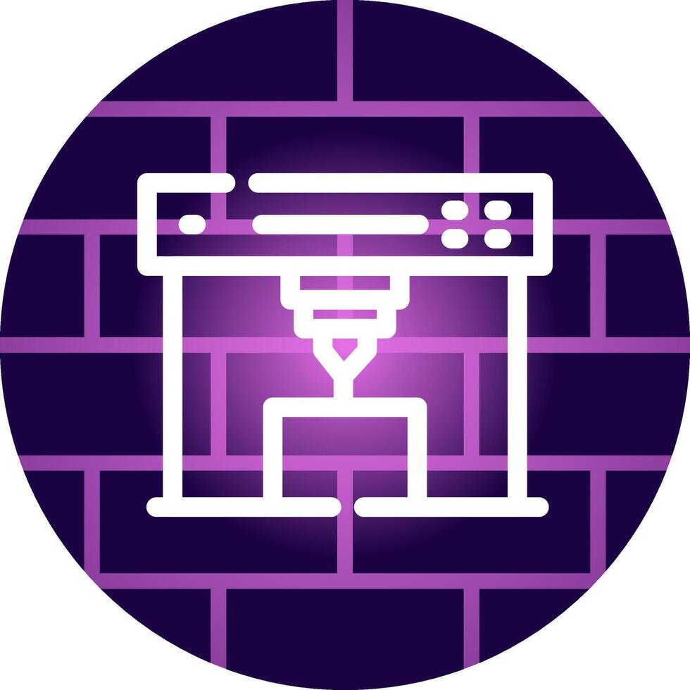 3d Printer Creative Icon Design vector