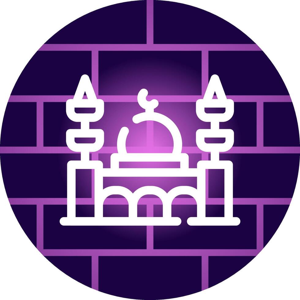 diseño de icono creativo de mezquita vector