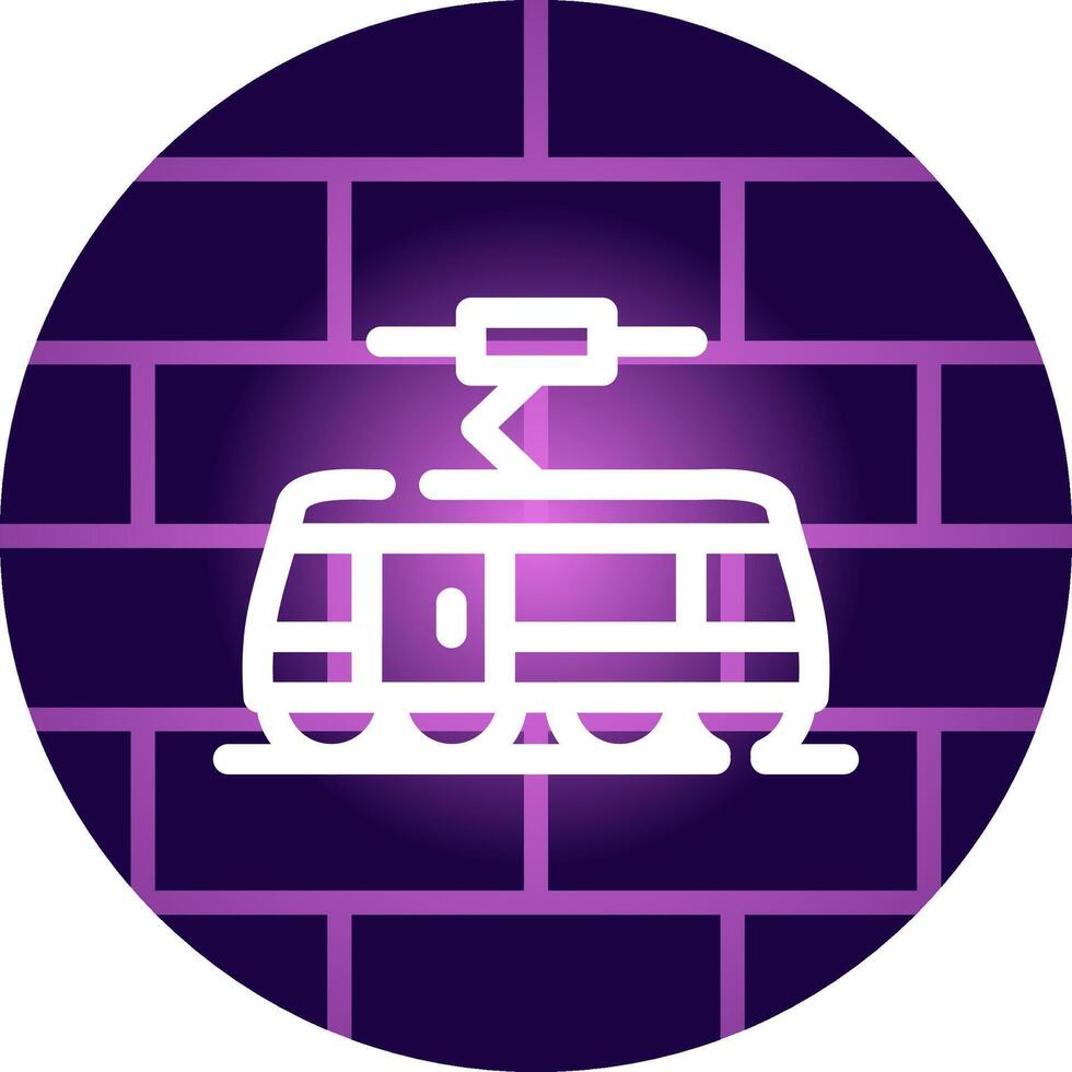 Tram Creative Icon Design vector