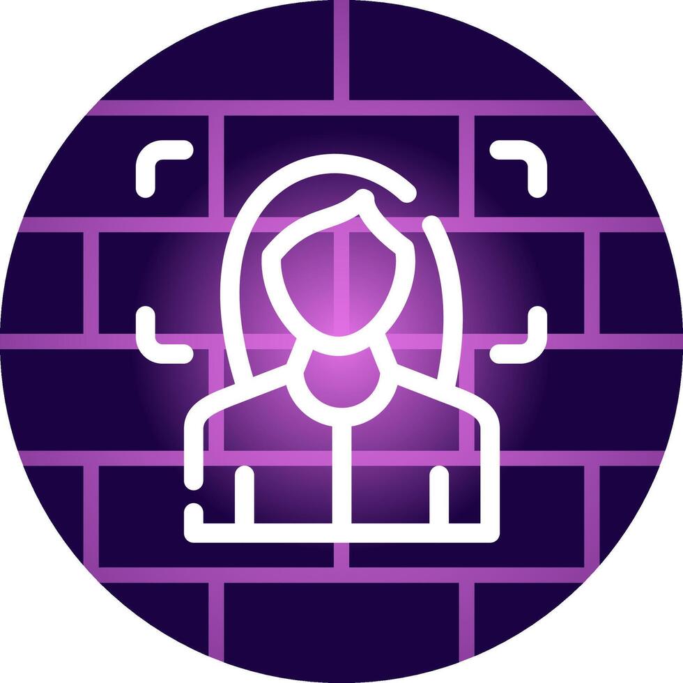 Facial Recognition Creative Icon Design vector