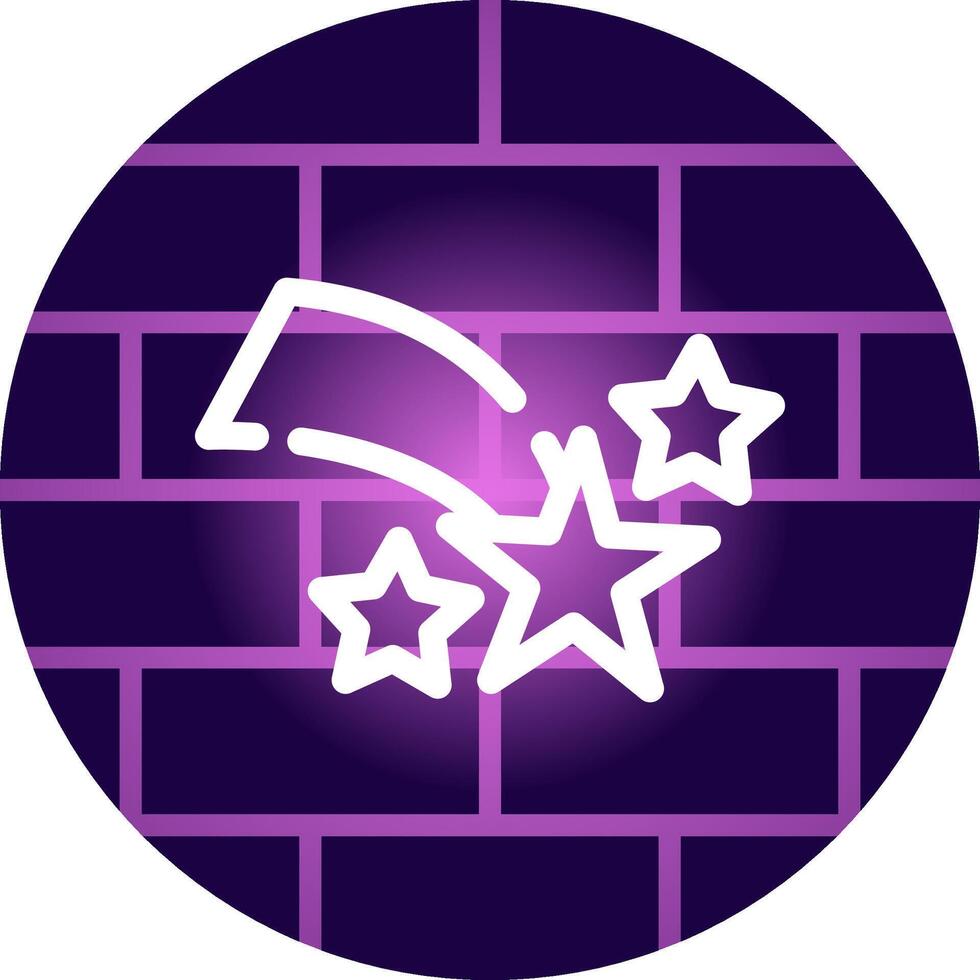 Shooting Star Creative Icon Design vector