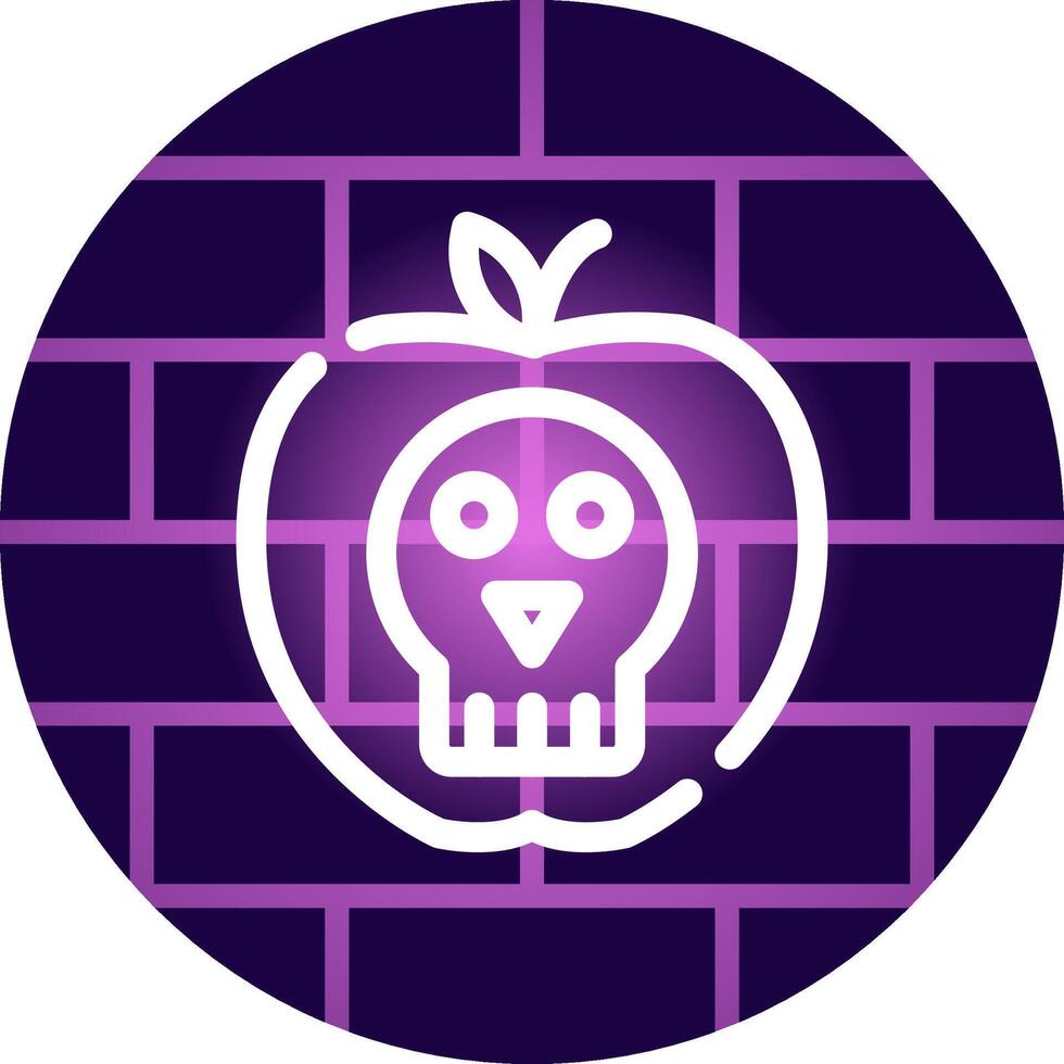 diseño de icono creativo de manzana envenenada vector