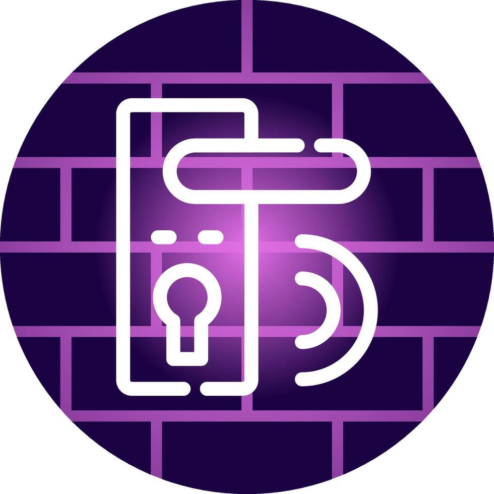 Door Lock Creative Icon Design vector