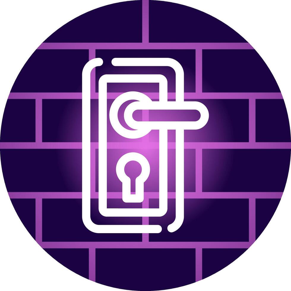 Door Lock Creative Icon Design vector