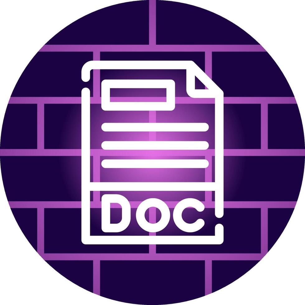 Doc File Format Creative Icon Design vector