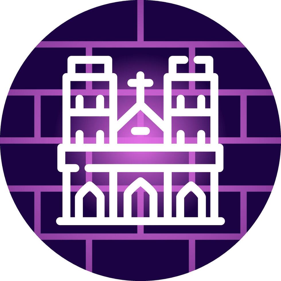Notre Dame Creative Icon Design vector