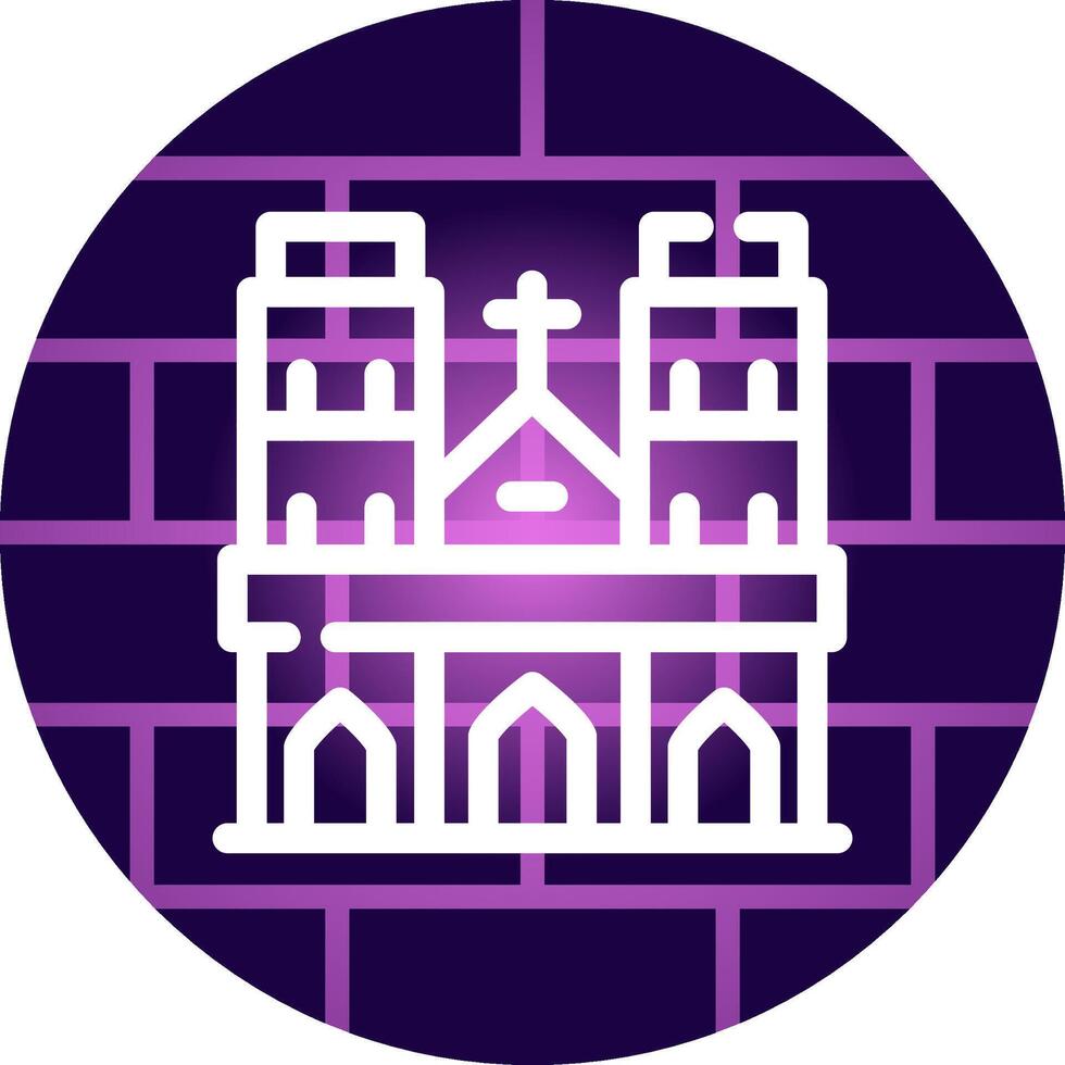 diseño de icono creativo de notre dame vector