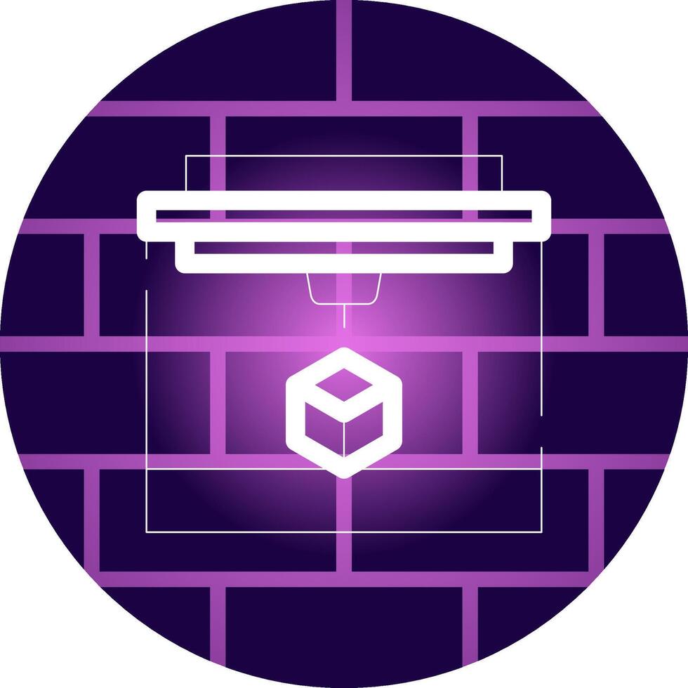 3D Printing Creative Icon Design vector