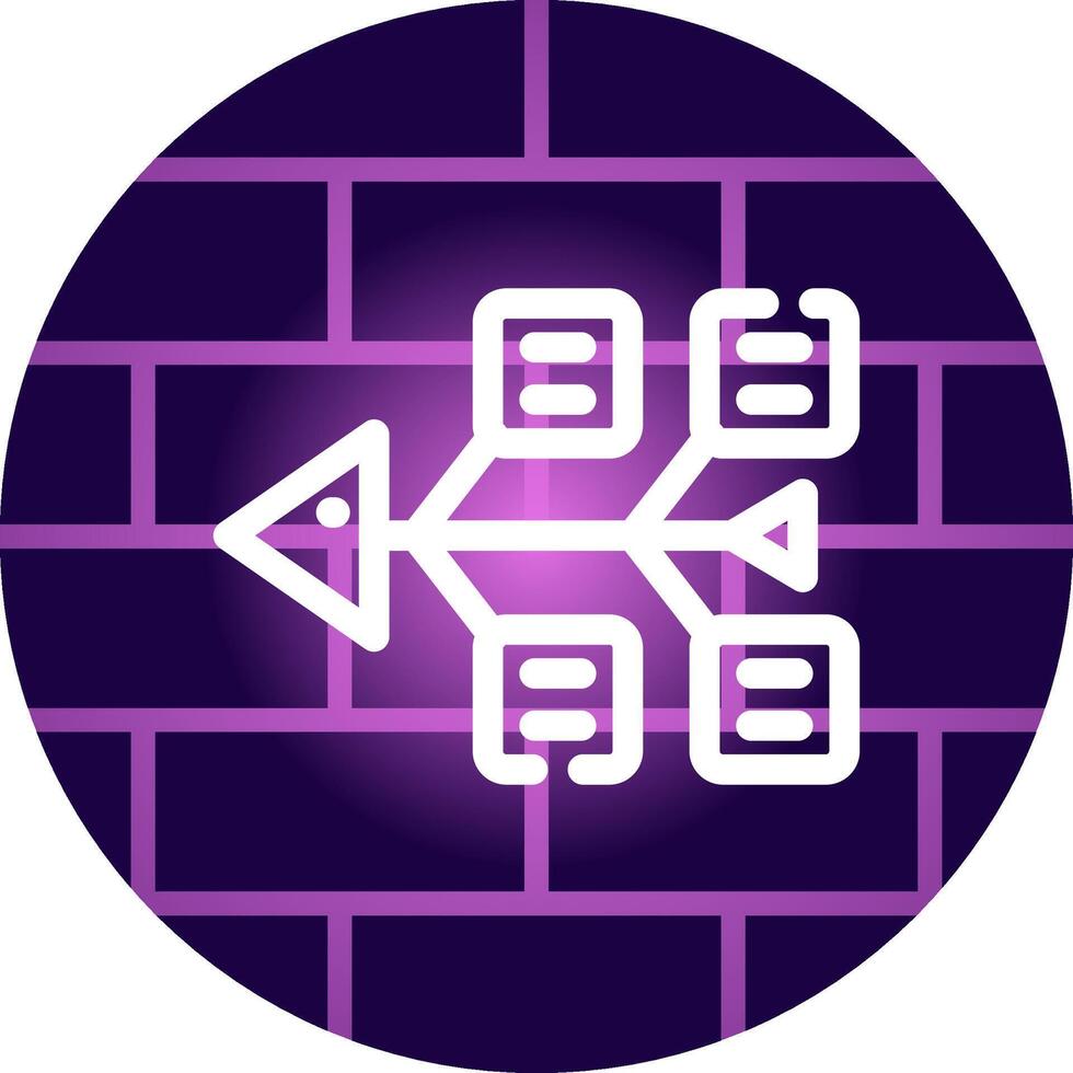 Fishbone Diagram Creative Icon Design vector