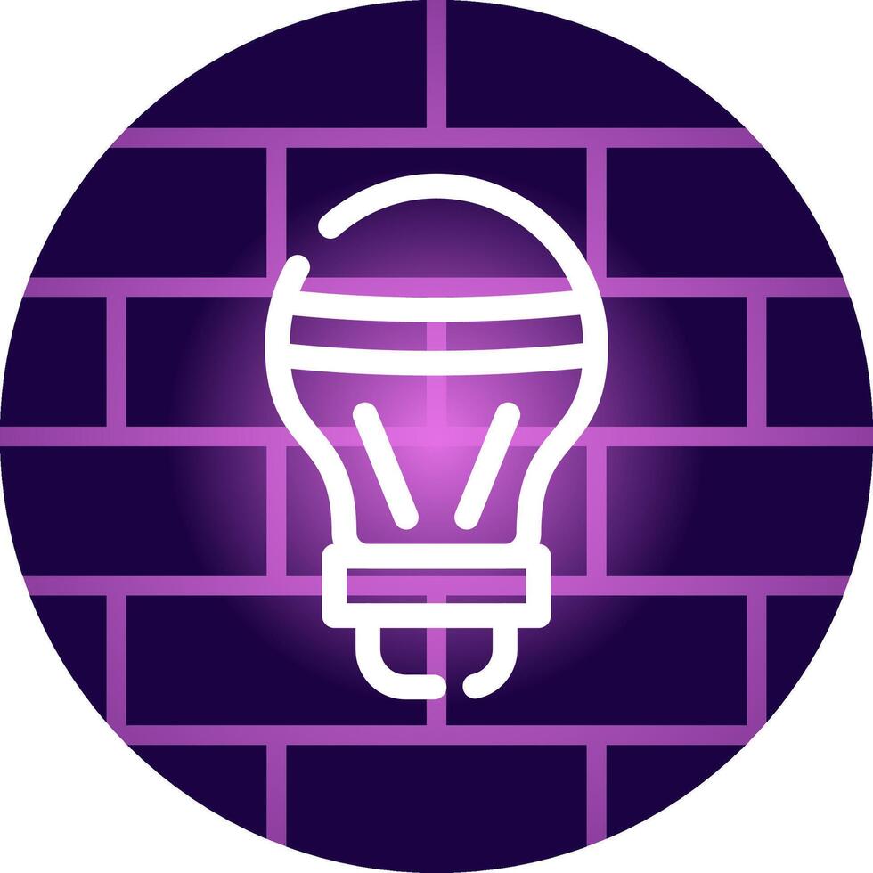 LED Bulb Creative Icon Design vector