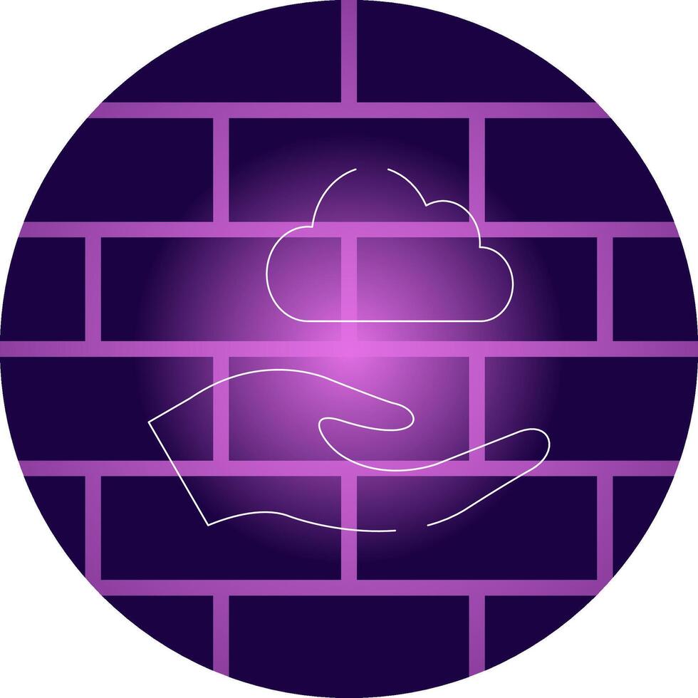 Cloud in Hands Creative Icon Design vector