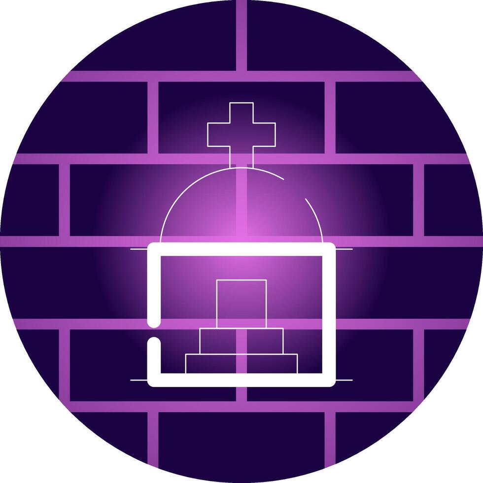 Mausoleum Creative Icon Design vector