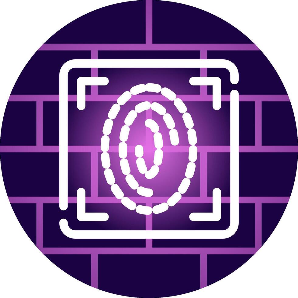 Fingerprint Scan Creative Icon Design vector