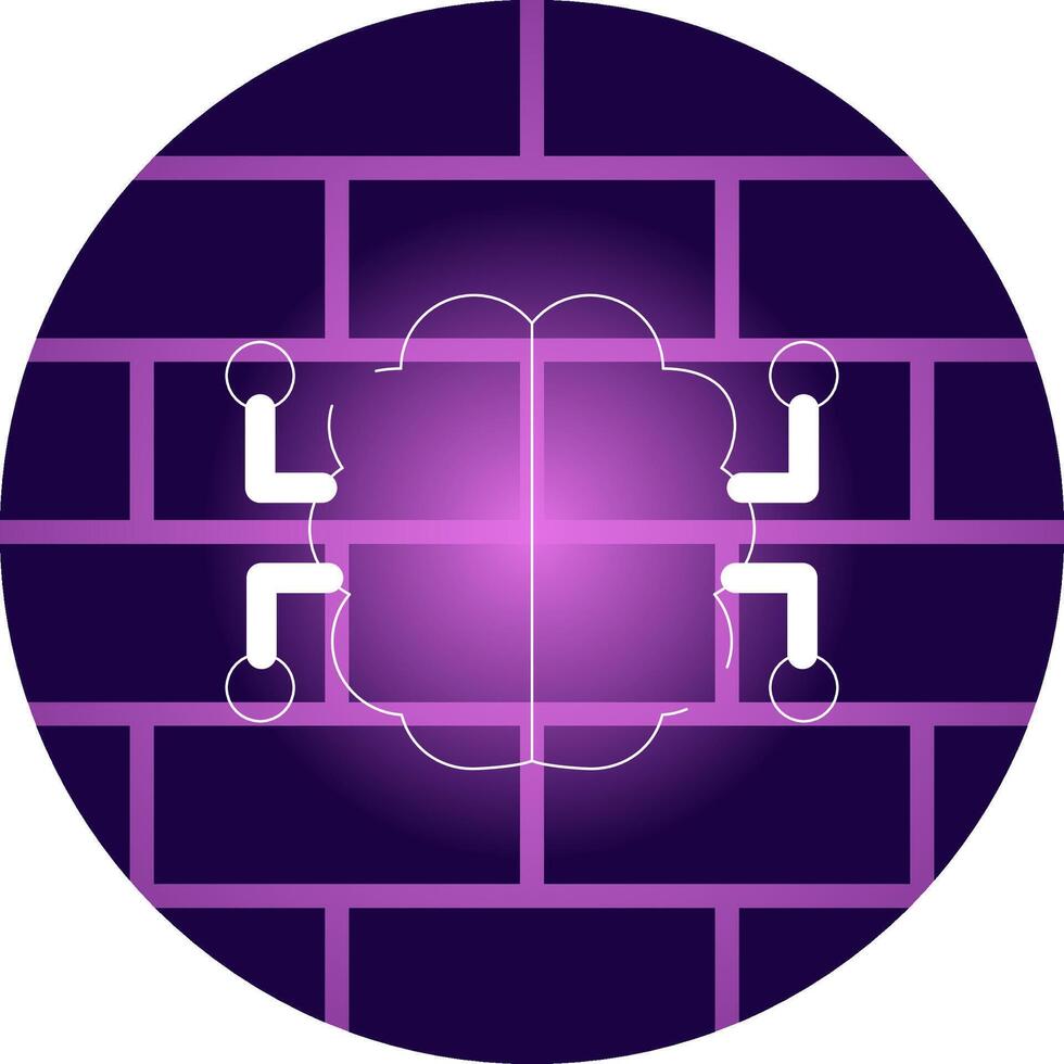 Neurons Circuit Creative Icon Design vector