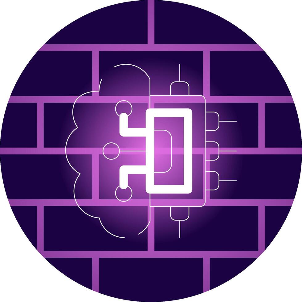 Brain Circuit Creative Icon Design vector