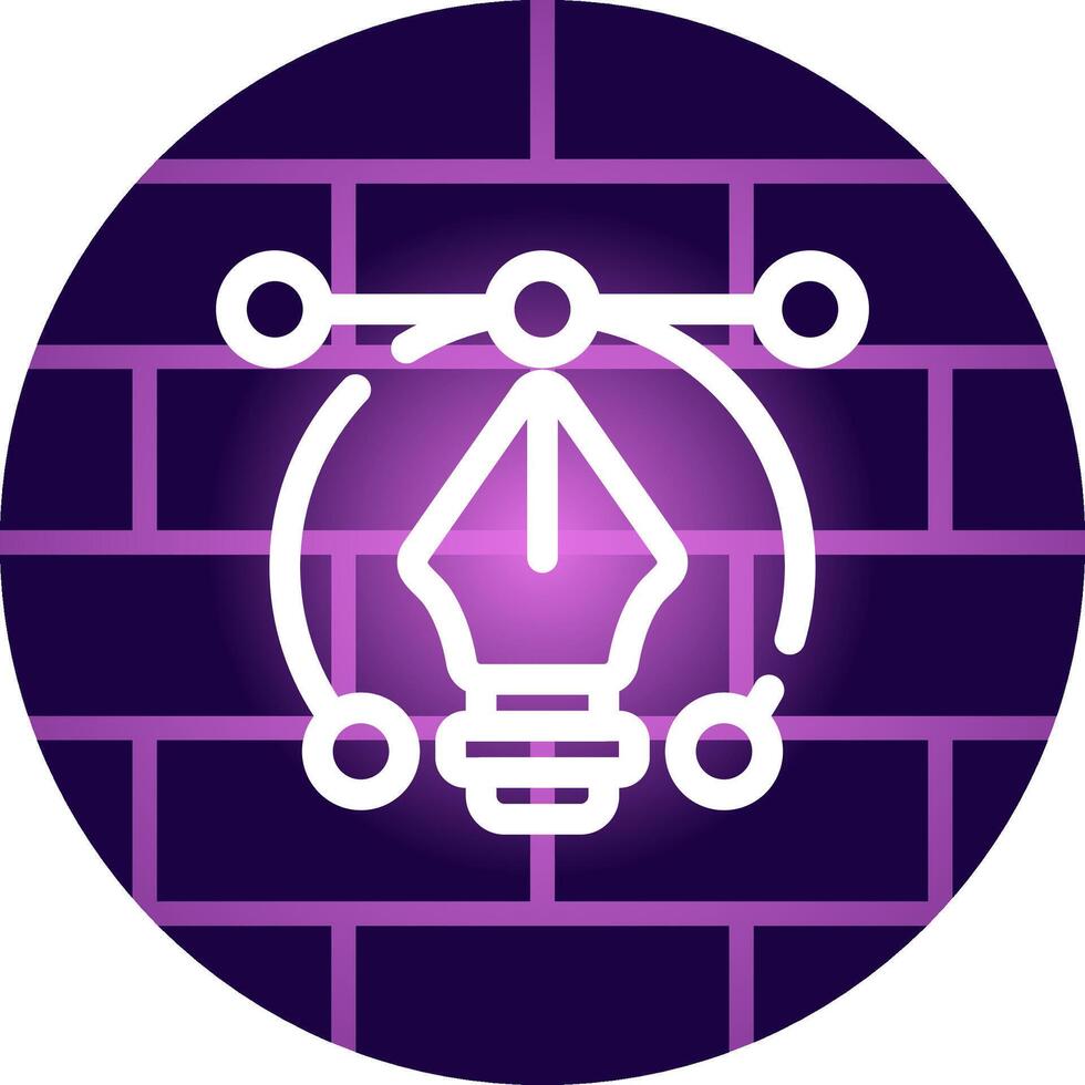 Line Neon Wall Design vector