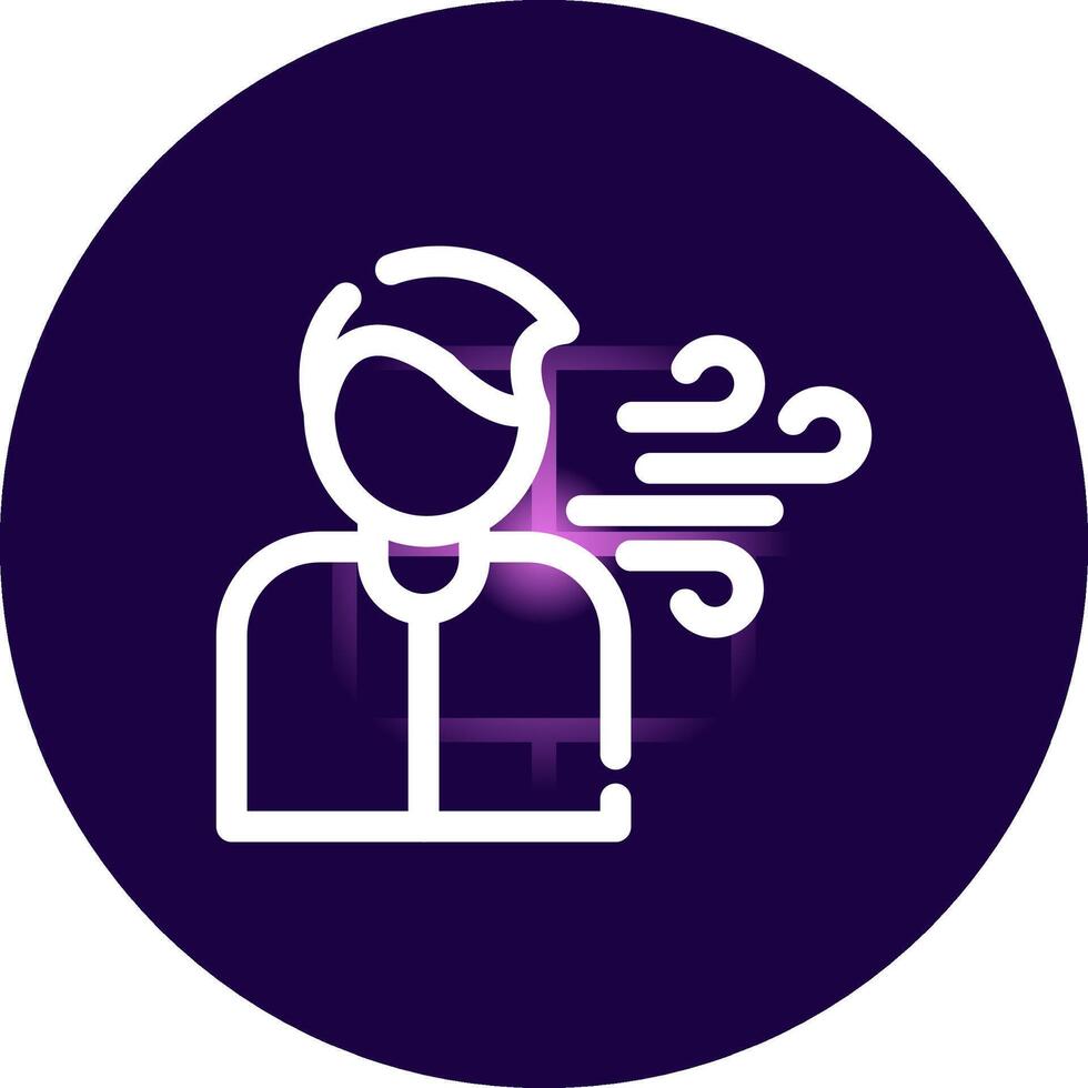Shortness of Breath Creative Icon Design vector