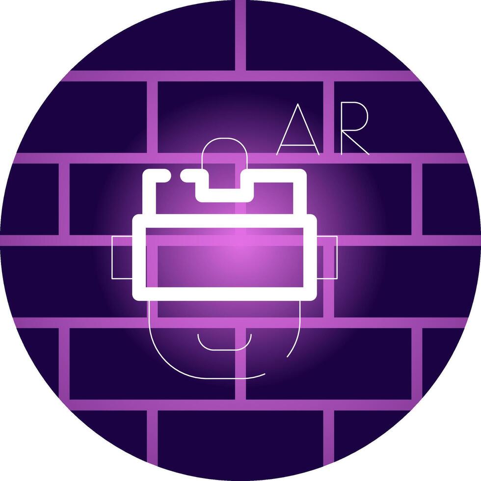 Ar Helmet Creative Icon Design vector
