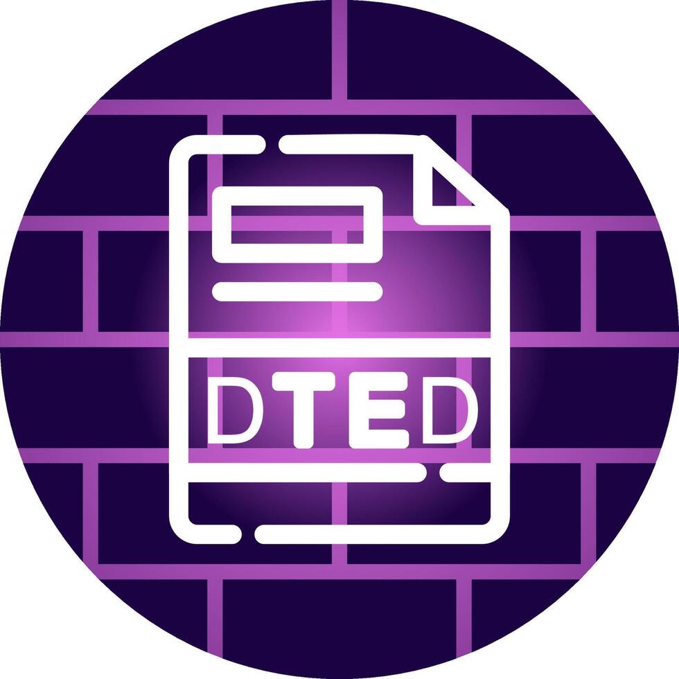DTED Creative Icon Design vector