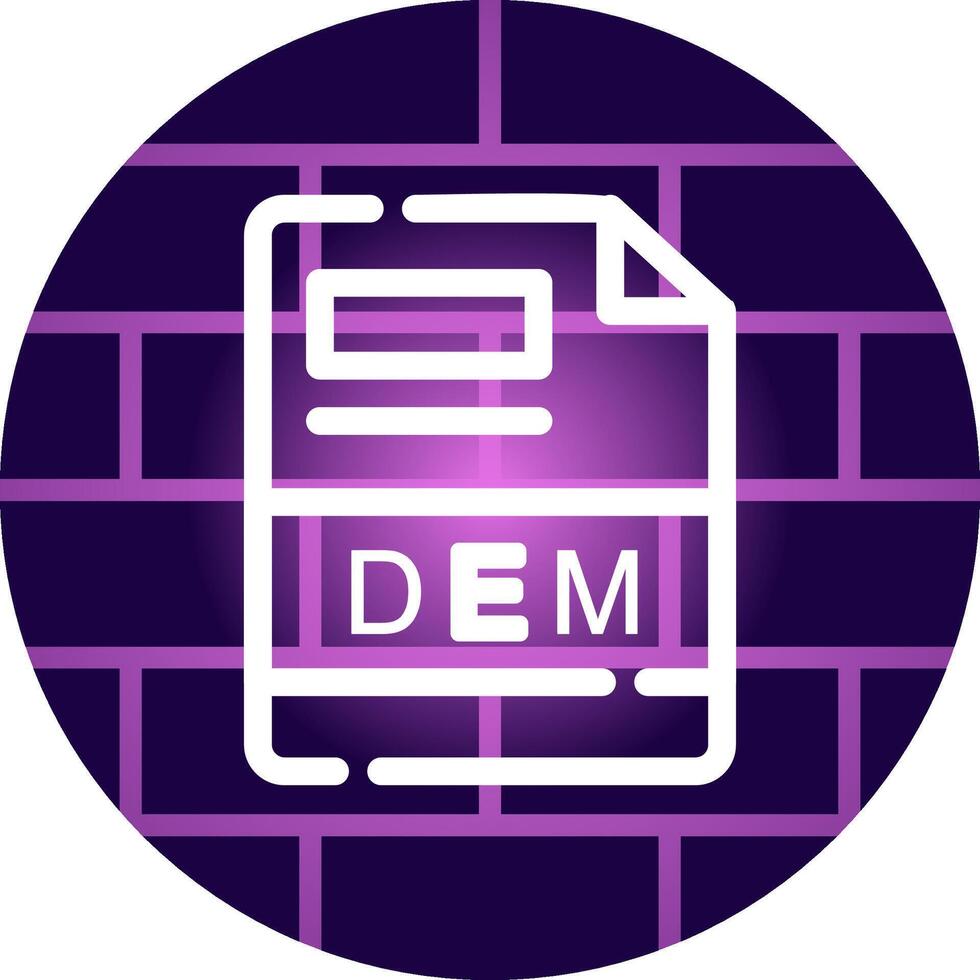 DEM Creative Icon Design vector