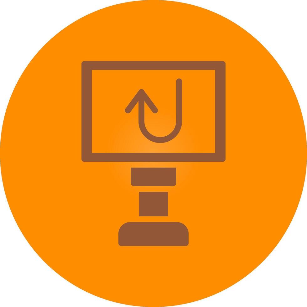 U Turn Creative Icon Design vector