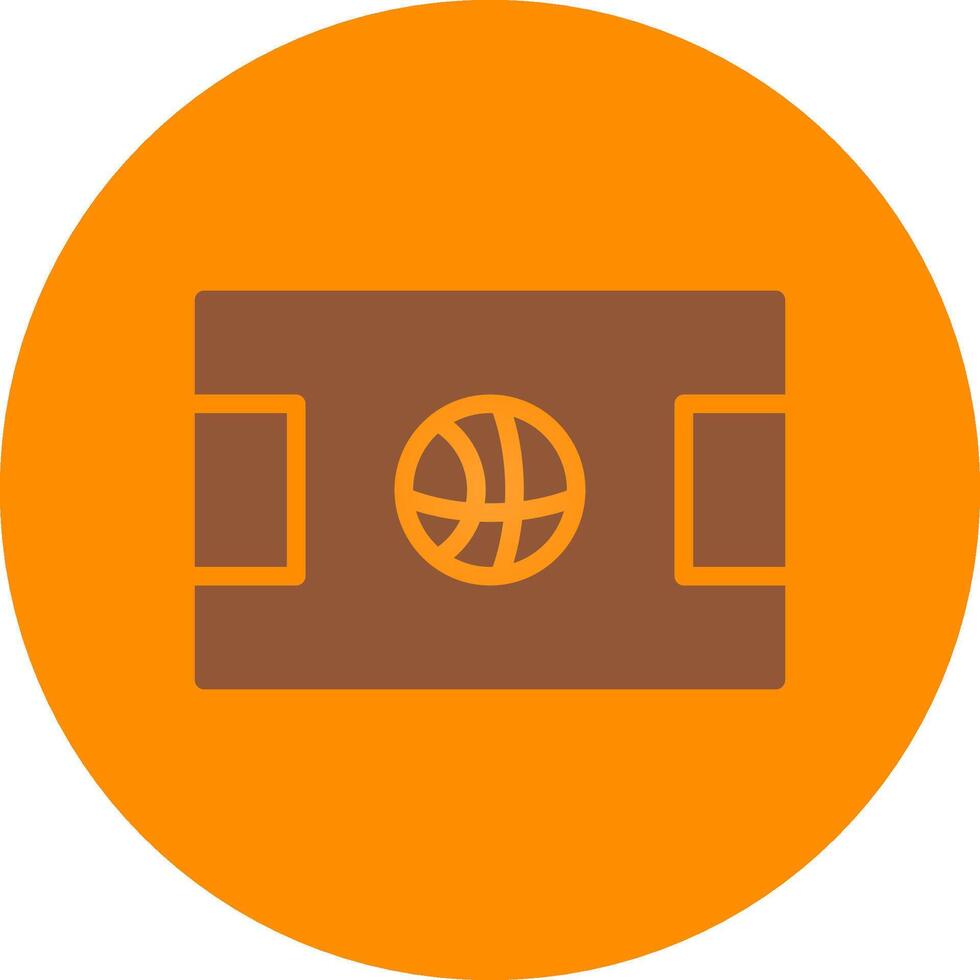 diseño de icono creativo de cancha de baloncesto vector