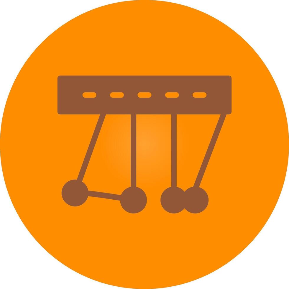 Newton Cradle Creative Icon Design vector