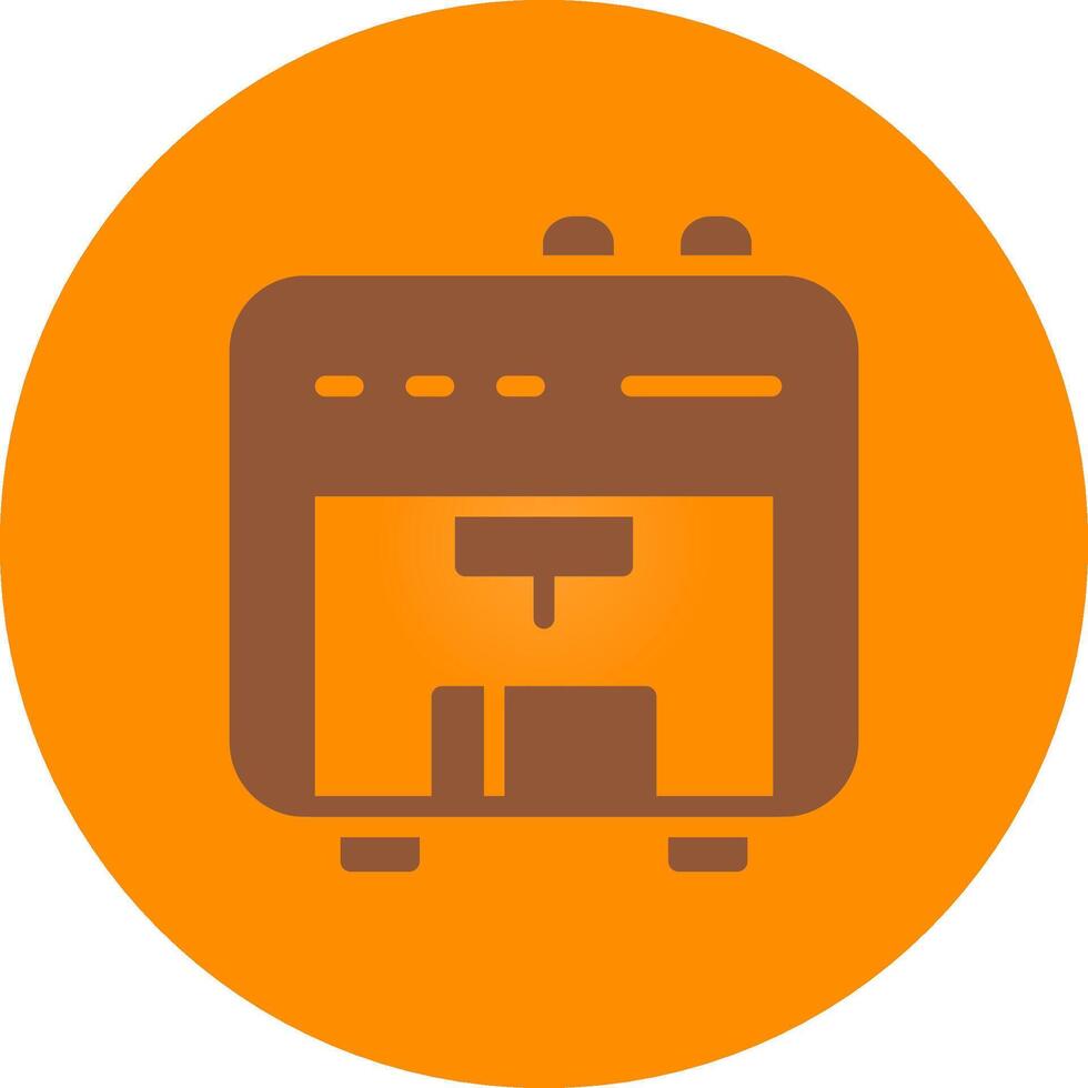 3D Printer Creative Icon Design vector