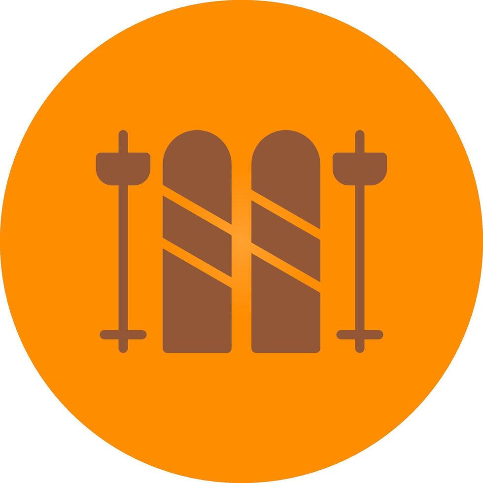 Skis Creative Icon Design vector