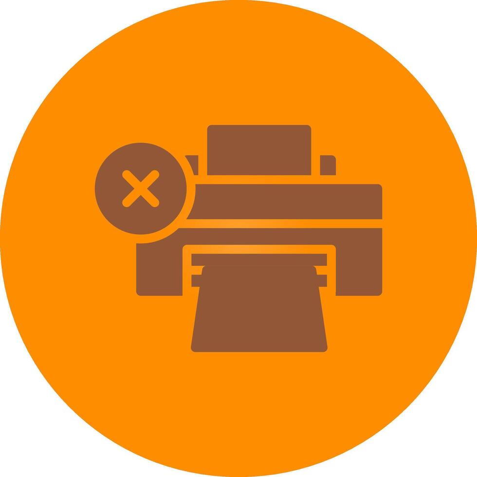 Printer Error Creative Icon Design vector