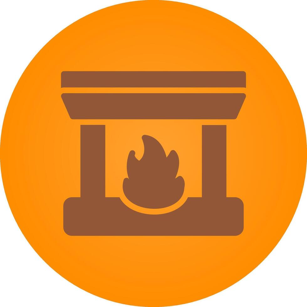 Fireplace Creative Icon Design vector
