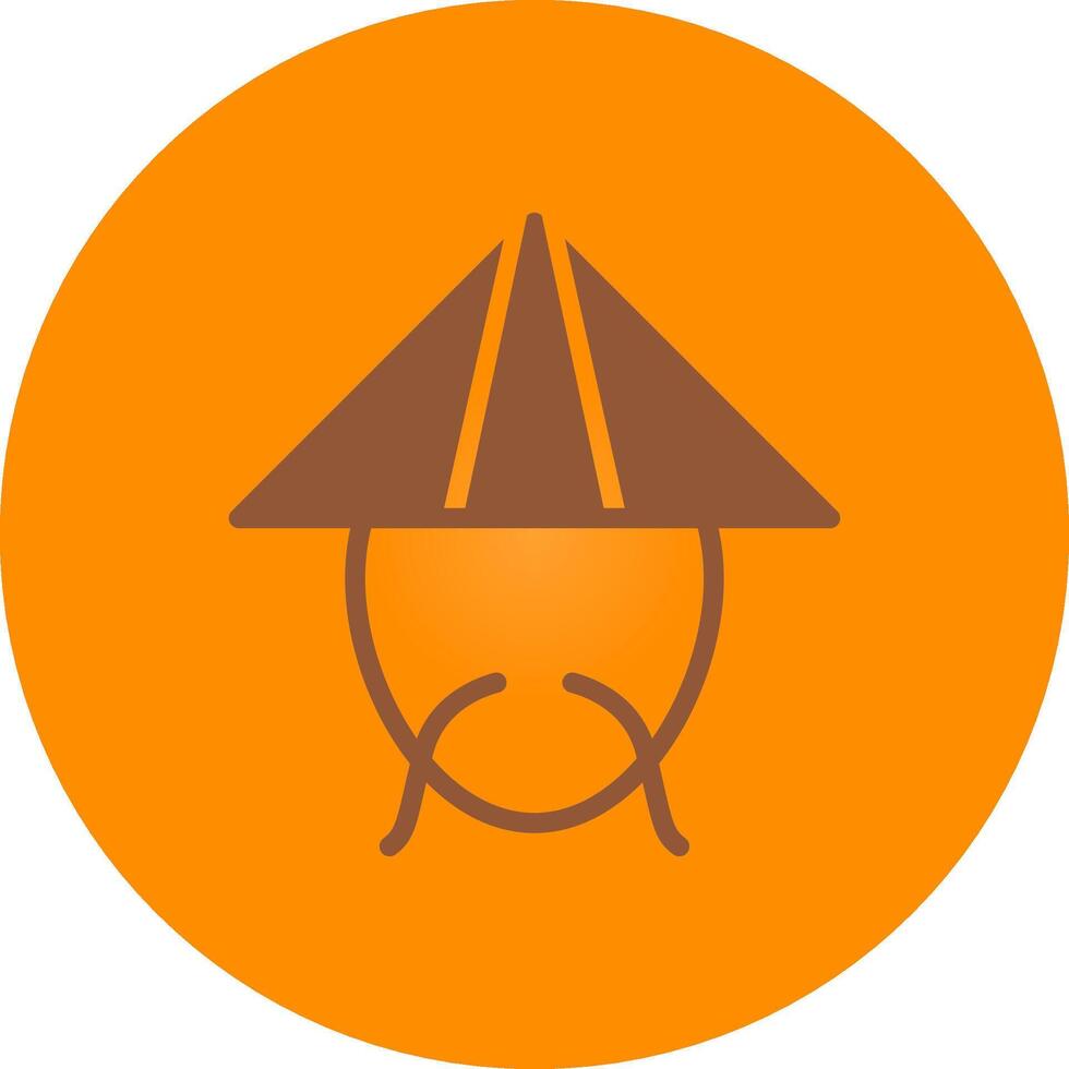 Bamboo Hat Creative Icon Design vector