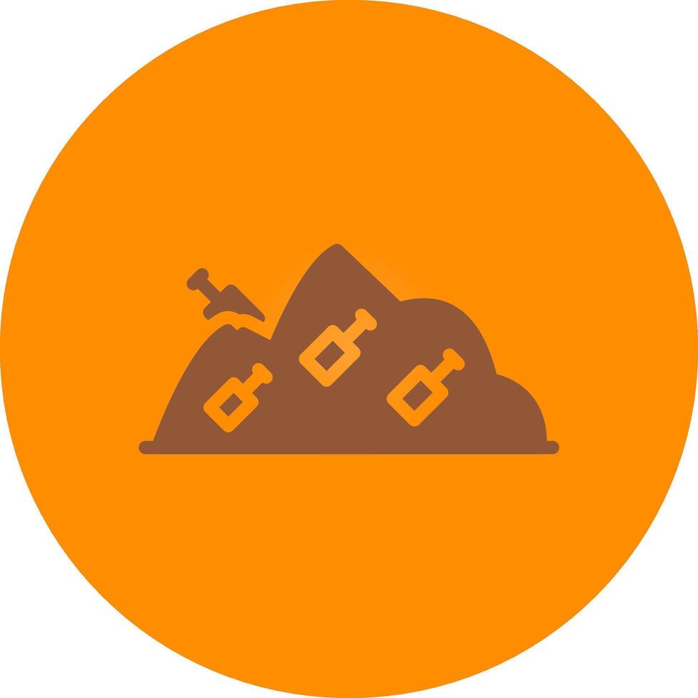 Landfill Creative Icon Design vector